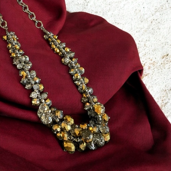 VERA WANG Gold And Silver Beaded Necklace - Picture 2 of 5